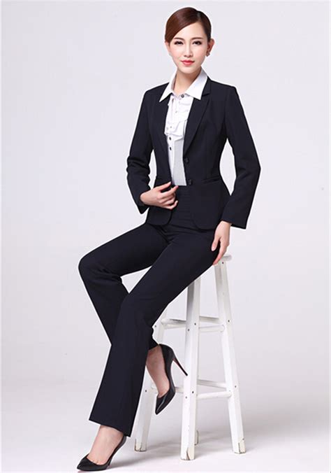 S Xxxl 2015 Women Business Suits Formal Office Pants Suits Work Wear 2