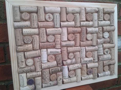 Cork Pin Notice Board Hand Crafted From Used Wine Corks In