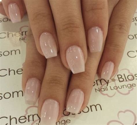 Short Natural Looking Acrylic Nails Neutral Color Coffin In