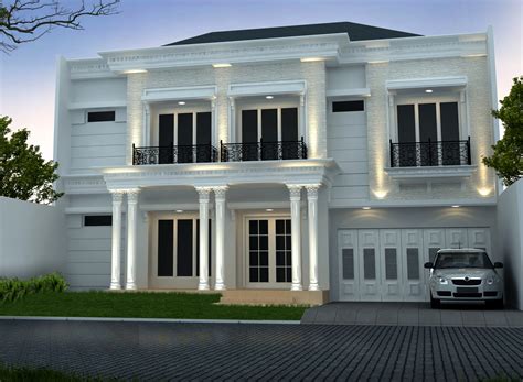 Desain rumah minimalis 2 lantai sederhana elegan dan cantik 2016 via idedesainrumah.com. Desain Rumah Klasik 15 x 20 M2 Dua Lantai Ada Kolam Renang ...