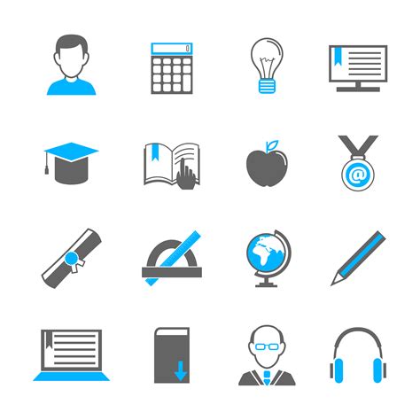 E Learning Icon Set Vector Art At Vecteezy