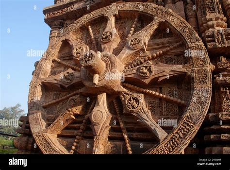 Konark Sun Templeorissaindia This Stone Carving Represents Chariot