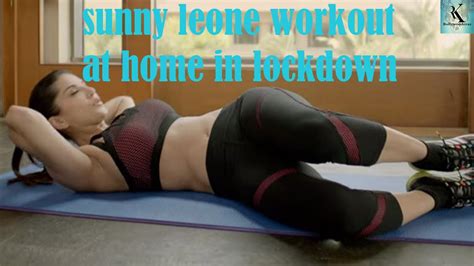 Sunny Leone Hot Workout At Home In Lockdown Youtube