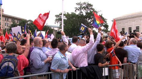 Cheers Erupt Outside Supreme Court After Same Sex Marriage Decision
