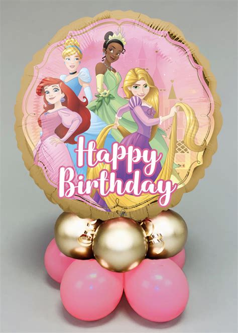Pink Disney Princess Birthday Inflated Balloon Centrepiece