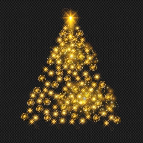 Premium Vector Christmas Shiny Tree Background With Blurred Lights