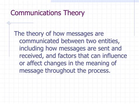 Ppt Communication Theory Powerpoint Presentation Free Download Id