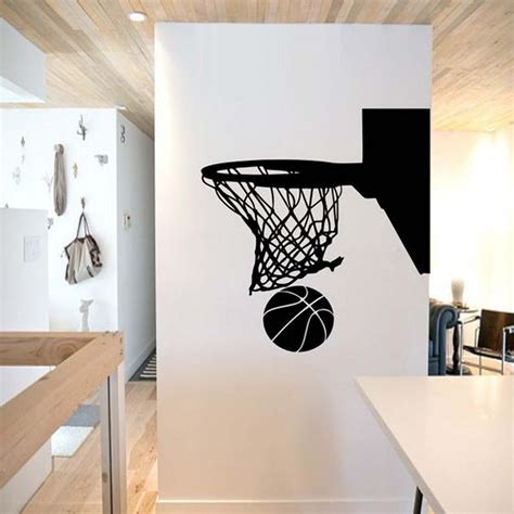 Decal ~ Basketball Hoop ~ Wall Decal 25 X 26 Black