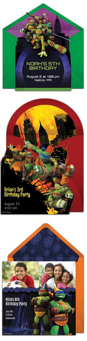 Free Ninja Turtles Birthday Invitations We Love These Action Packed