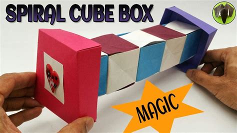 Magic Spiral Cube Box Diy Tutorial By Paper Folds Diy Cards And