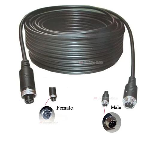 5m 10m 15m 20m 4 Pin Connector Extension Cable For Cctv Camera Cable