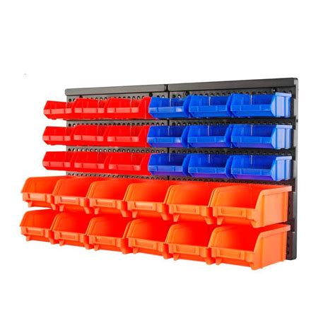 5 Pcs Pegboard Bins For Parts Storage Plastic Storage Bin Hanging