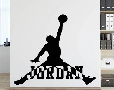 Michael Jordan Wall Decal Jumpman Decal Basketball Wall With Images