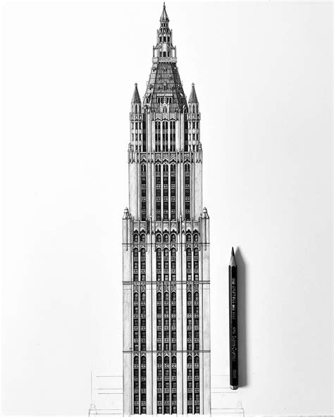 Minty Sainsbury — Woolworth Building Architectural Illustration Print