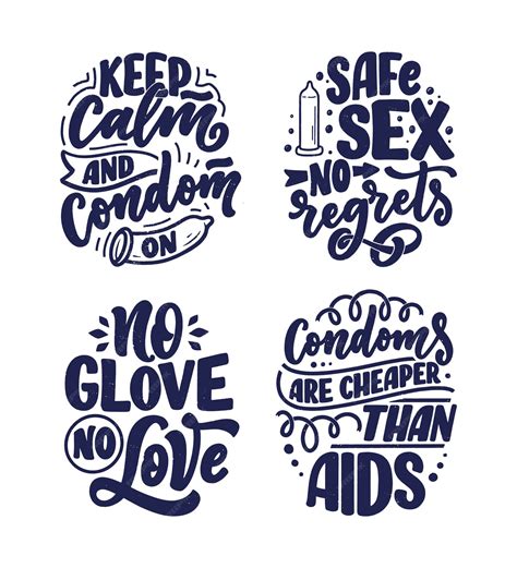 Consignas Sexuales Seguras Gran Diseño Letras Para El Diseño Del Día