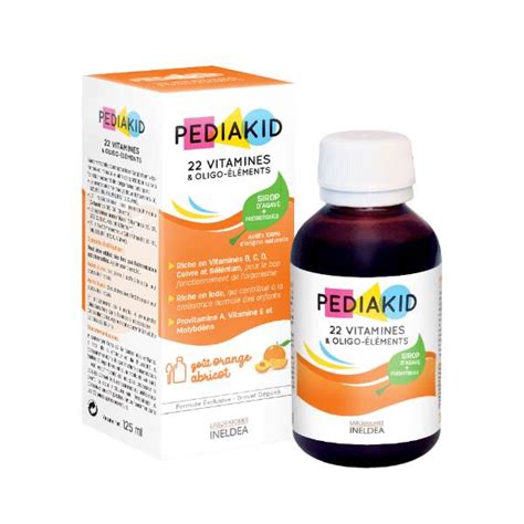 Pediakid 22 Vitamines Et Oligo Elements X125ml Natural Cosmetics And