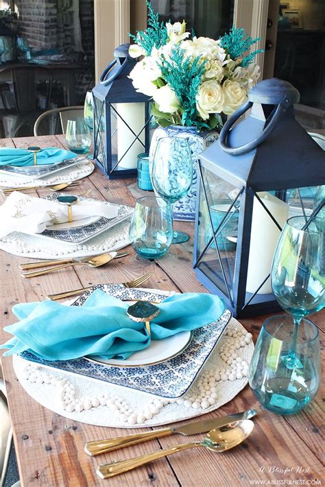 The coastal twist on your thanksgiving table is perfect for shore lovers! Coastal Table Decor Ideas | Table decorations, Beautiful ...