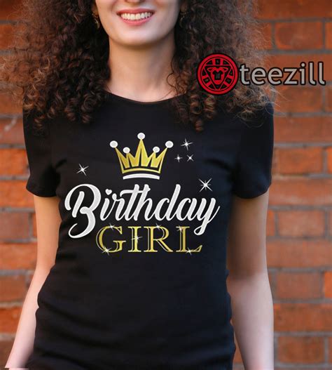Birthday Girl Party Shirt Princess Crown Girls Fitted Shirt Teezill