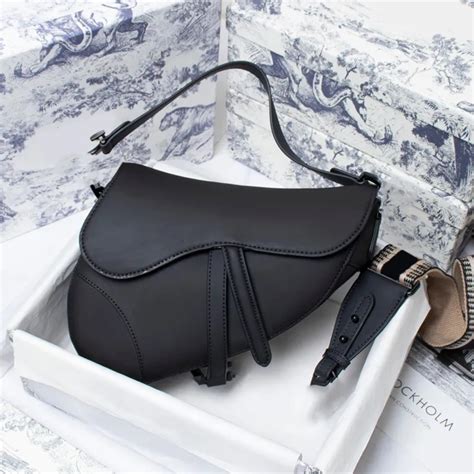 Matte Black Saddle Bag Saddlebags Women Tote Letter Embossing Light