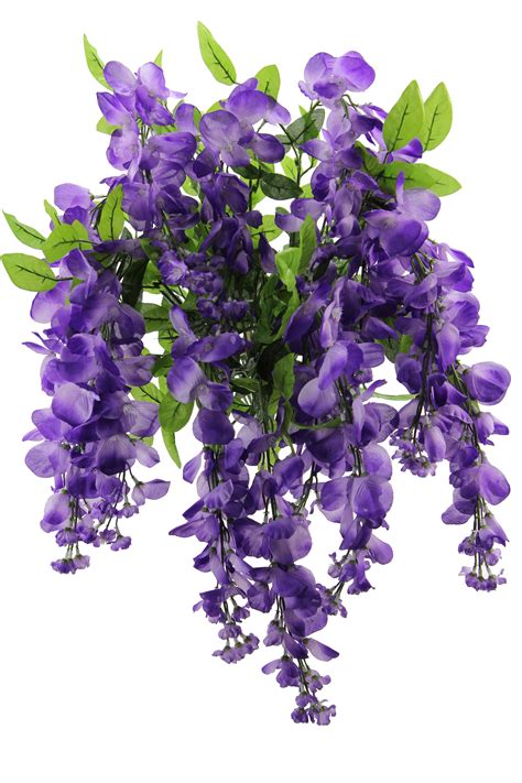 Admired By Nature Artificial Wisteria Hanging Flowers Bush Lavender