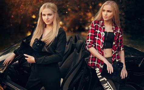 alla emelyanova alena emelyanova twins blonde model ivan gorokhov sisters long hair two women