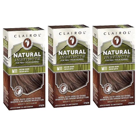 3 Pack Clairol Natural Instincts Semi Permanent Hair Color Kit For