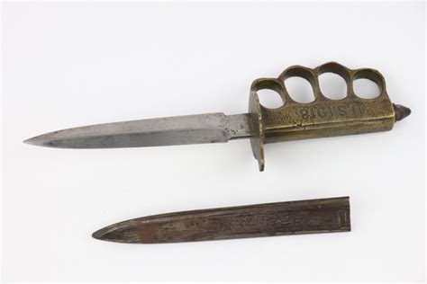 Rare 1918 Trench Knife And Scabbard Legacy Collectibles