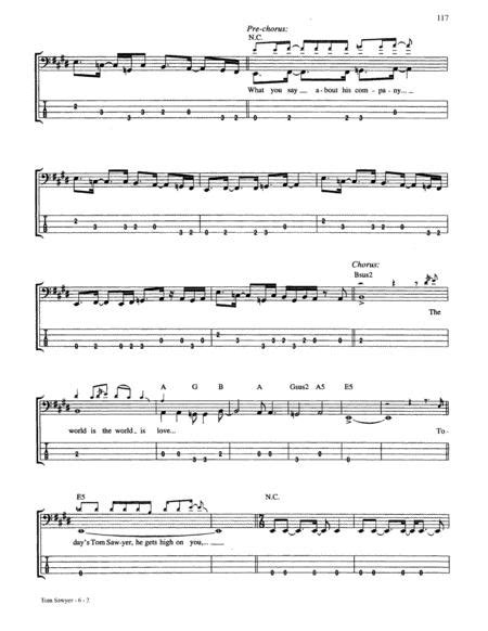 Tom Sawyer By Rush Rush Digital Sheet Music For Bass Guitar Tab