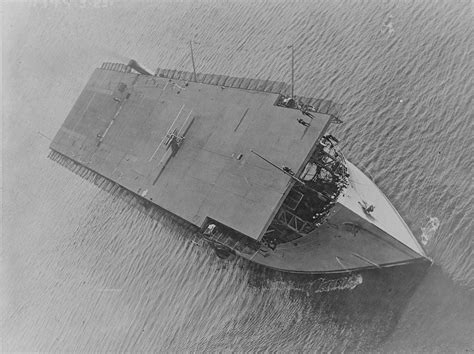 Aerial Shot Of Americas First Aircraft Carrier Uss