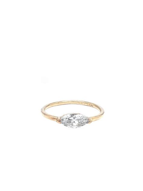 Margot Ring Rings Minimal Engagement Ring Marquise Shape Diamond