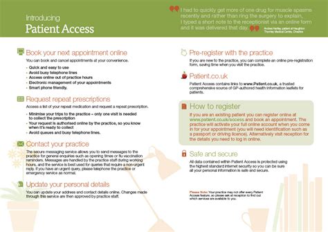 Patient Access Practice Leaflet The Vauxhall Surgery