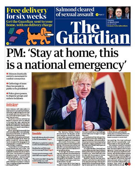 A National Emergency What The Papers Say About The Uk S Coronavirus Lockdown World News