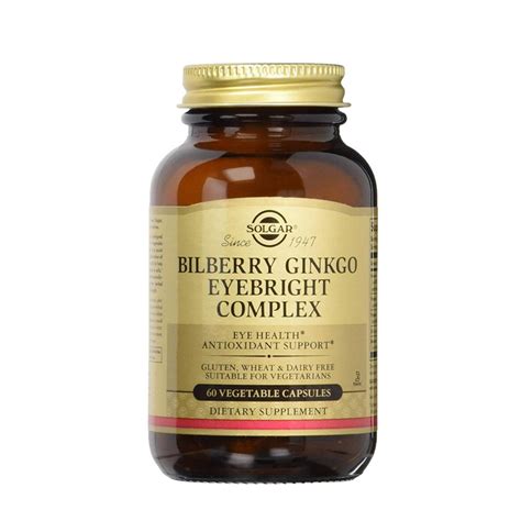 Subscribe to receive 20% off coupon plus exclusive offers! SOLGAR BILBERRY GINKGO EYEBRIGHT COMPLEX veg.caps 60s ...