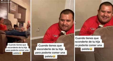 TikTok Video Viral Padre Se Oculta De Su Hija Para Poder Comer Un Helado Y Termina Siendo
