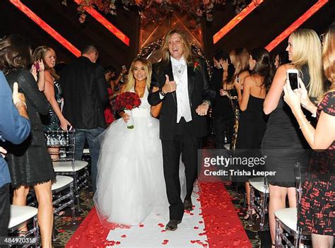 Singer Sebastian Bach Weds Suzanne Le Photos And Premium High Res