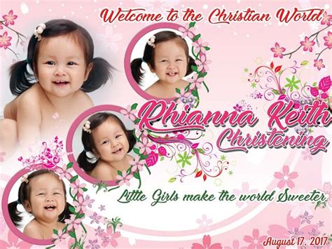 Sample Layout For Pink And Floral Theme Tarpaulin Desig N Welcome Back