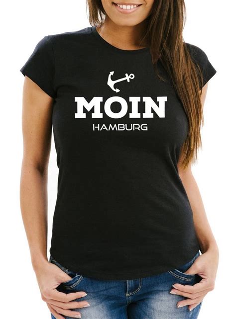 Neverless Print Shirt Damen T Shirt Moin Hamburg Slim Fit Neverless® Mit Print Online Kaufen