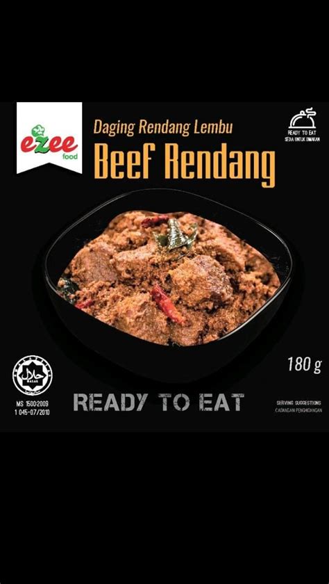 Beef Rendang Rendang Daging Lembu 180g Meals Ready To Eat Mre Mrte