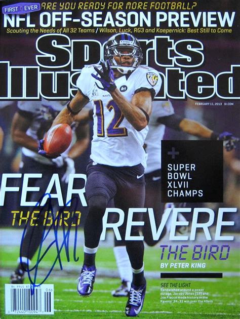 Jacoby Jones Autographed Sports Illustrated Magazine Baltimore Ravens
