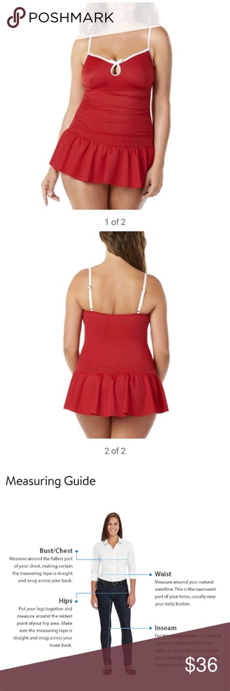 Slimming Womens Ruffled Swimdress Retro Red Swim Dress Fashion