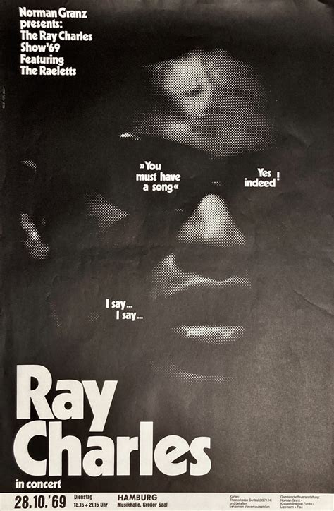 ray charles concert poster konzertplakat 28 10 1969 hamburg musikhalle ⋆ popdom