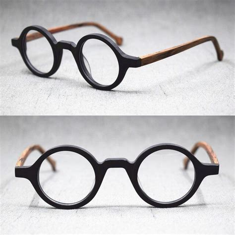 Small Vintage Round Hand Made Eyeglass Frames Full Rim Acetate Retro