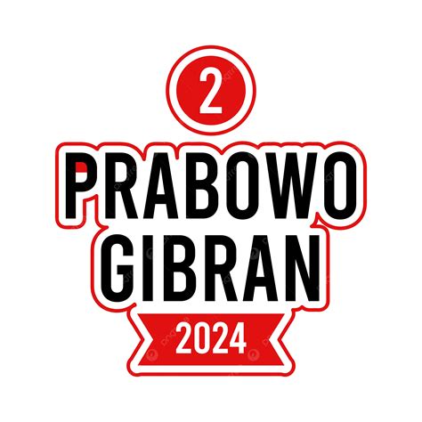Text Prabowo Gibran Indonesian Presidential Candidate 2024 Vector