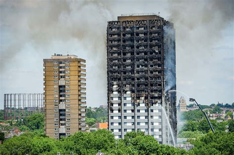 24 Story Residential Grenfell Tower In London Catches Fire Overnight