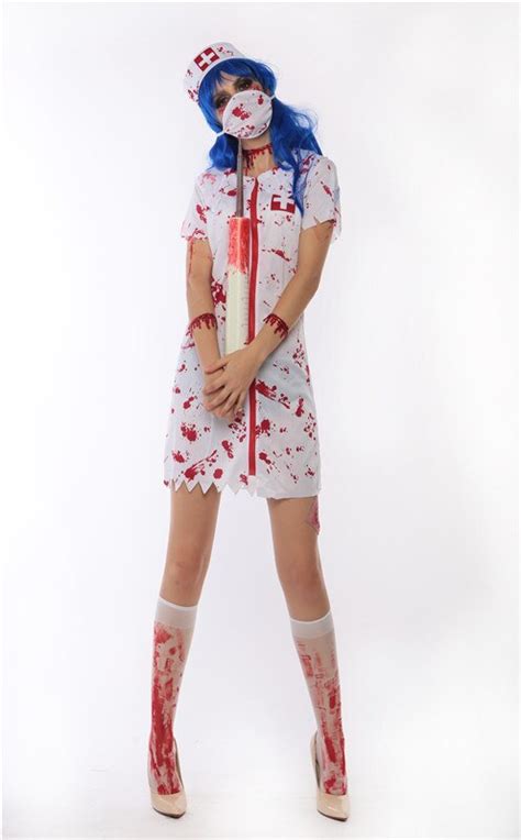 Sexy Adult Women Zombie Nurse Halloween Costume For Women Girls Terror