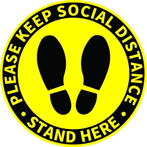 Buy Social Distancing Floor Decals Stickers 30 Pack 8 Stand Here