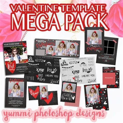 Valentine Photoshop Template Mega Pack Facebook Timeline