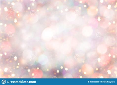 Blurred Background With Colorful Pastel Holiday Lights Christmas