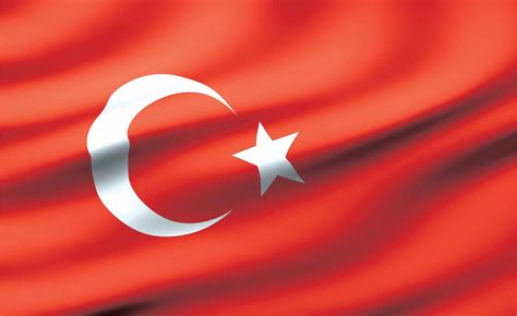 The national flag of the republic of turkey is a white crescent and a star on red background. Fotomural Bandera de Turquia, Papel pintado | Europosters.es