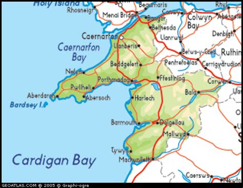 Map Of Wales Gwynedd Uk Atlas